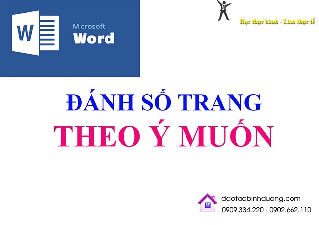 Hướng dẫn đánh số trang trong Word - Trung tâm Tin học Bình Dương Dạy nghề Lâm Minh Long