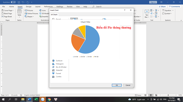 Hướng dẫn vẽ biểu đồ hình tròn trong Excel 2013, có ví dụ minh họa