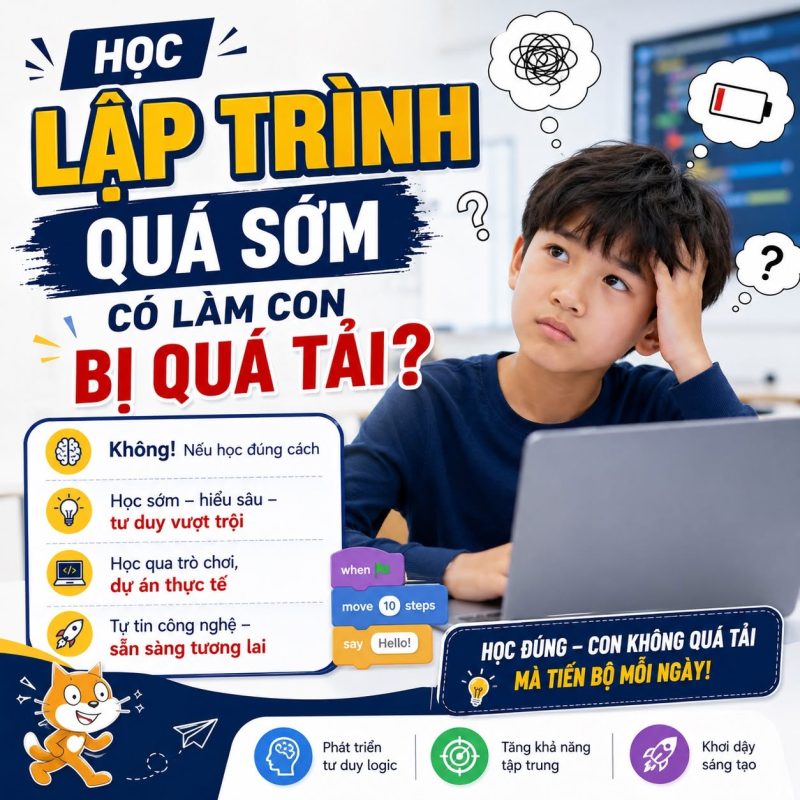 Học lập trình giúp trẻ phát triển tư duy toán học