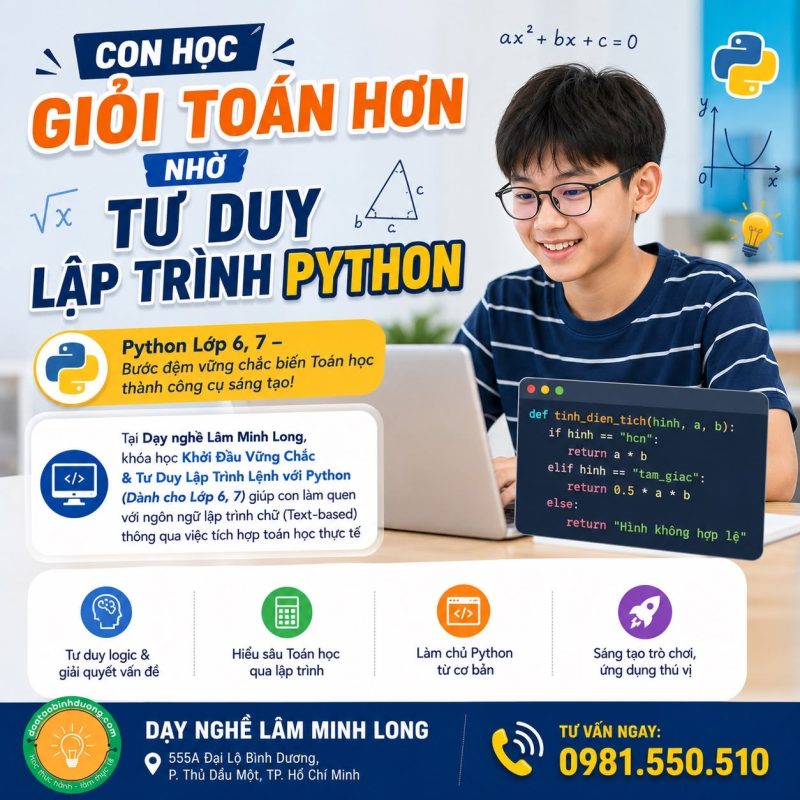 Học lập trình giúp trẻ giỏi toán